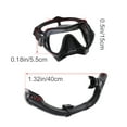 thumbnail image 2 of OULII 1Set Black Silicone Full Face Snorkel Mask with Valve and Easy Detach Buckle, 2 of 6