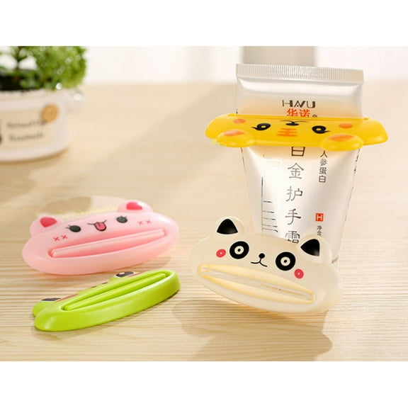WHAMVOX Toothpaste Squeezer Dispenser Animal Shape Extruder Rolling Holder