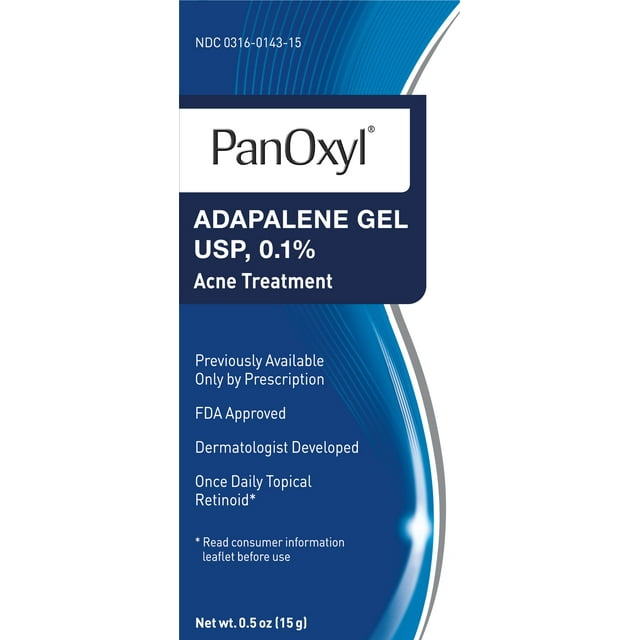 Gel para tratamiento del acné PanOxyl Adapalene al 0,1%, 15 ml, suministro para 30 días