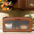 thumbnail image 5 of ETMI Vintage Bread Box for Kitchen Countertop - Retro Brown Bread Storage Box Breadbox, 5 of 5