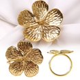thumbnail image 1 of Nomeni Tableware Flower Napkin Ring Alloy Ring For Cloth Napkin Holder Silver Napkin Holder With Flower Design Painted Napkin Ring White Oil Flower Plant Napkin Ring Buckle Five Petal, 1 of 9