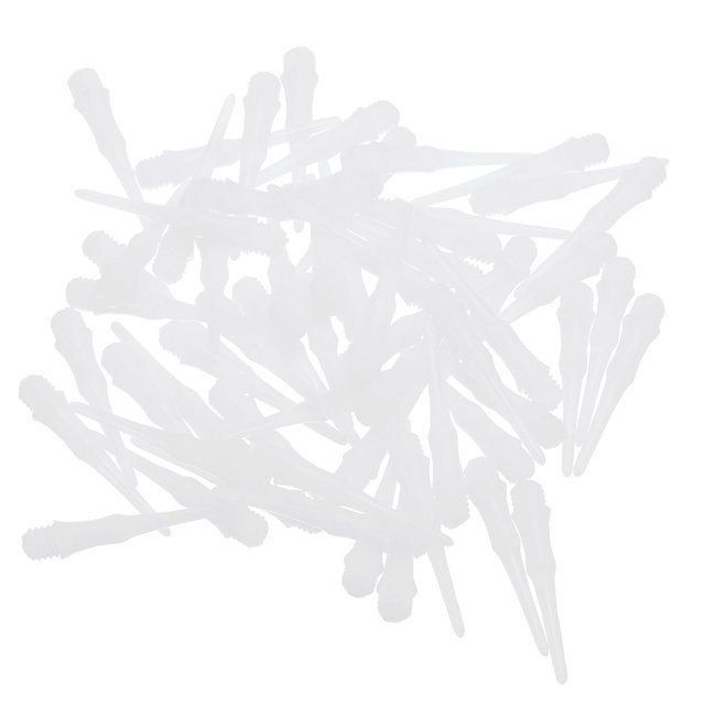 Uxcell 2BA Thread 1.1 inch Length Plastic Soft Dart Tips Replacement Dart Accessories 60 Pack PP White
