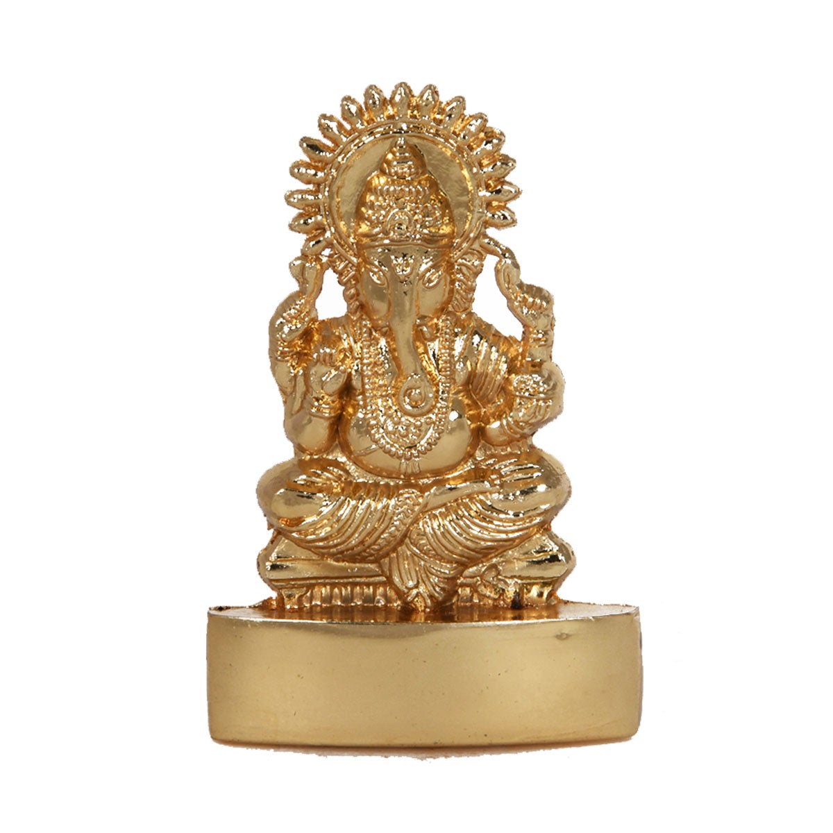 Singhcart Brass Ganesh Statue Beautiful lucky Sitting on Lotus large