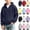 Black, variant on Spazoro Boys Zip Up Hoodie with Pockets, 100% Cotton Drawstring Long Sleeve Loose Fit Solid Color Full Zip Casual Hooded Sweatshirt Black Size 7-8