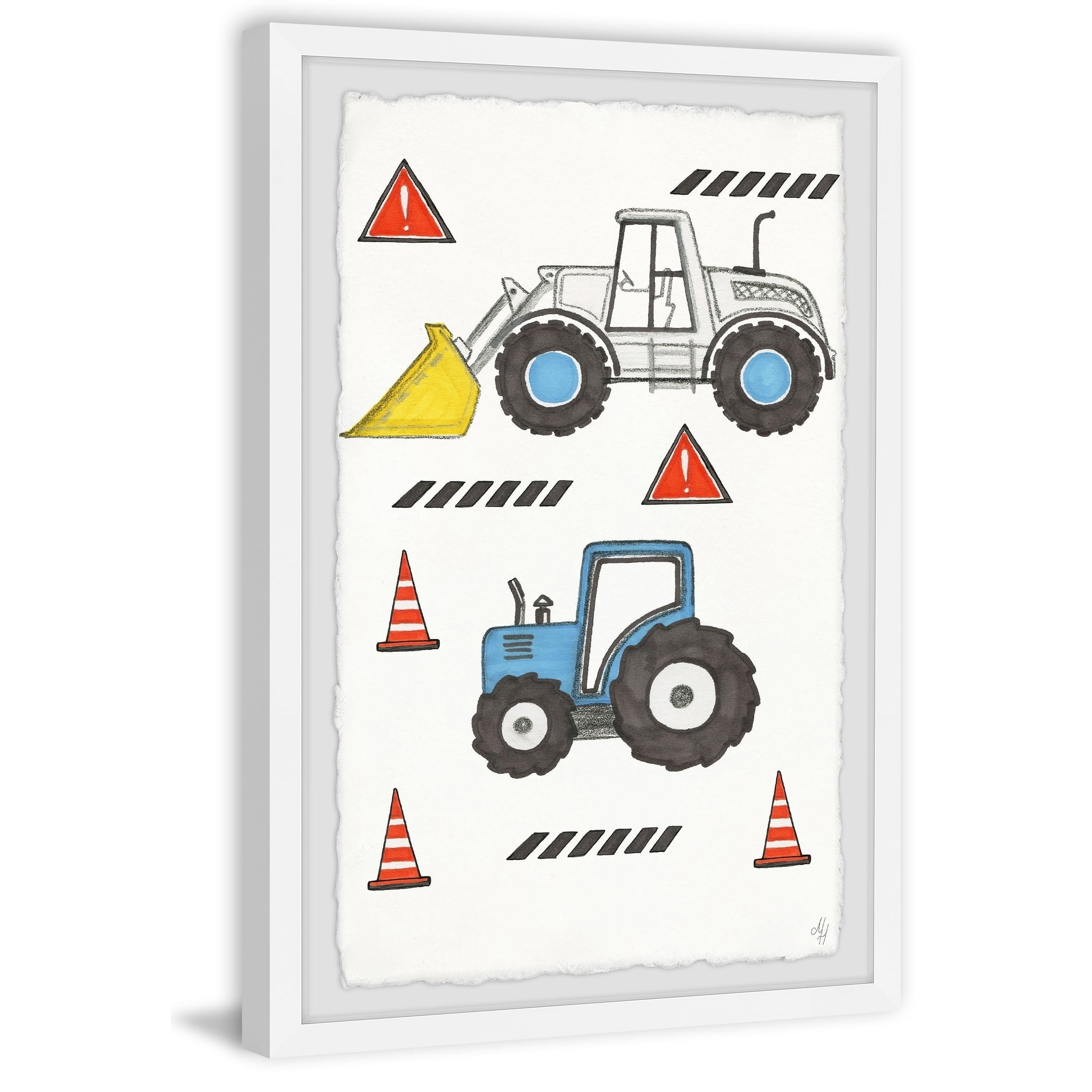 Marmont Hill Little Monster Trucks Framed Wall Art