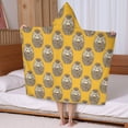 thumbnail image 5 of Yellow Hedgehog Pattern Hooded Bath Towel，50"x30" for Ages 3 To 12 Kids, Quick Dry Lightweight Soft Microfiber Hood Beach Towel Cover Up for Kids, 5 of 7