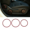 thumbnail image 2 of 3pcs Car Adjustment Switch Knob Ring Cover Trim Red For A B Gla Cla Class W176 W117 W246 C117 A180, 2 of 5