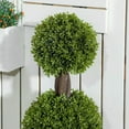 thumbnail image 5 of Spaco Artificial Ball Boxwood Topiary Trees Set of 2, Fake Plants in Pots for Indoor as Living Room, Bedroom, Green, 5 of 8