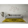 thumbnail image 3 of Ahgly Company Machine Washable Indoor Rectangle Oriental Yellow Industrial Area Rugs, 2' x 4', 3 of 4