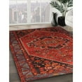 thumbnail image 3 of Ahgly Company Machine Washable Indoor Round Traditional Dark Sienna Brown Area Rugs, 4' Round, 3 of 7