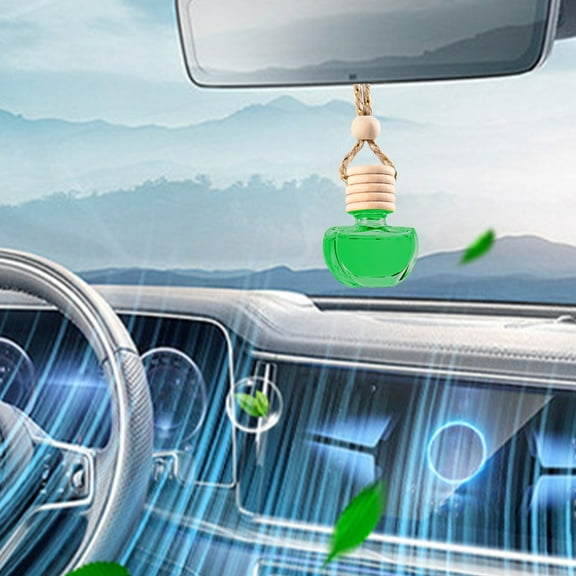 CxhicLuv Car Aromatherapy Pendant, Auto Hanging Perfume, 10mL Natural Plant Extract Suspension, Car Interior Accessories, Odor Removal & Freshness for Drivers, Car Owners, Green