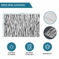 thumbnail image 6 of Black White Lines Placemats Set of 6, Retro Stripes Texture Minimalist Art Placemats for Dining Table, Place Mats for Kitchen Tabletop, Waterproof Wipeable Dining Table Mats Set, 6 of 9