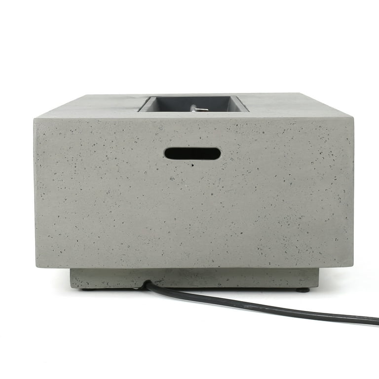Jaxon Outdoor 56 Rectangular Propane Fire Table with Lava Rocks, Grey Jaxon Outdoor 56 Rectangular Propane Fire Table with Lava Rocks, Grey
