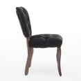 thumbnail image 6 of French Vintage Tufted Upholstered Fabric Dining Chair,Set of 2,Black, 6 of 15