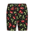 thumbnail image 4 of Naloa Sweet Red Cherry Men's Short Pajama Pants, Lounge Comfort Shorts with Elasticized Waistband and Side Pockets - 4X-Large, 4 of 9