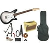 Rogue Rocketeer Deluxe Electric Guitar Pack Gray Burst
