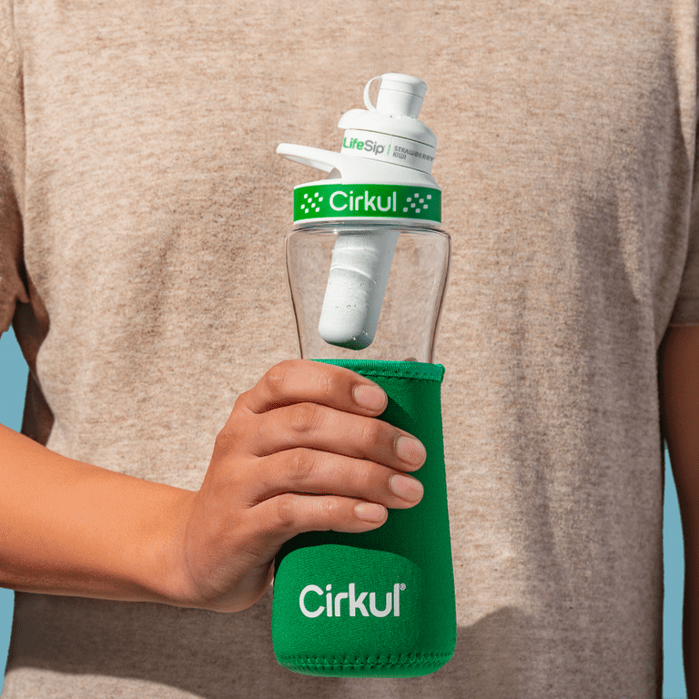 Cirkul Chill Sleeve & Comfort-Grip Lid for 22oz Bottle, Green 