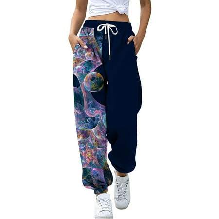 

ketyyh-chn99 Scrub Pants For Women Women Casual Wide Leg Palazzo Lounge Pants High Waist Smocked Trousers with Pockets