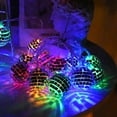 thumbnail image 3 of LINLIN Silver Disco Ball String Lights,LED Mosaic Mirror Ball Globe Ornaments Lantern Decorative Light Battery Operated for Indoor Outdoor Garden Bedroom Wedding Party Christmas, 3 of 9