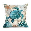 thumbnail image 3 of Criaturas marinas tortugas caballitos de mar ballenas pulpo funda de almohada C, 3 of 5