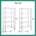 thumbnail image 4 of PayLessHere 30"x14"x61" Heavy Duty Storage 5 Tier Shelves Adjustable Height Metal Shelves,Chrome, 4 of 7