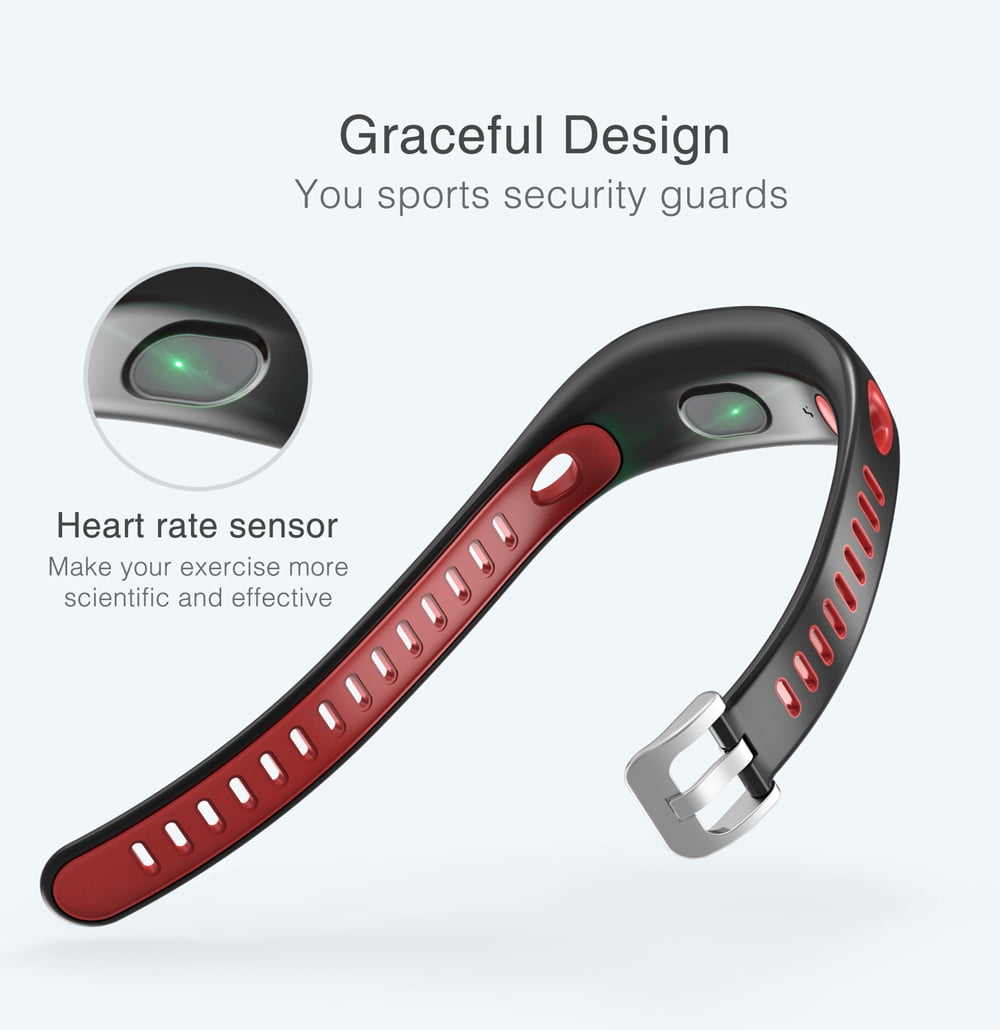xoombot waterproof smart bracelet with heart rate tracking