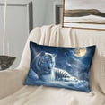 thumbnail image 5 of Silk Pillow Case for Hair And Skin Queen - White Tiger Under Full Moon A Cooling Sleep Throw Pillow Covers Standard Size 20x30in, comfort Satin Pillowcase with Zipper for Women Men, 5 of 7