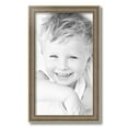 thumbnail image 2 of ArtToFrames 12" x 21" Aged White Gold Picture Frame, 12x21 inch Silver Wood Poster Frame (WOM-2036),  Pack, 2 of 7