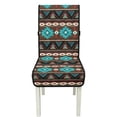 thumbnail image 7 of TSOVTHRID Aztec Tribal Geometric Stripe Print Dining Chair Covers Quilted Removable Upholstered Chair Slipcovers Stretch Scratch Resistant Anti-Slip Seat Cushion Slipcovers, Set of 1, 7 of 7