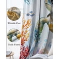 thumbnail image 3 of Sea Turtle Coastal Blackout Curtains for Bedroom Living Room Darkening Curtains 96 Inches Long Blue Nautical Summer Beach Ocean Window Curtain 2 Panels Set Window Treatment Grommet Drapes 52"x96", 3 of 9