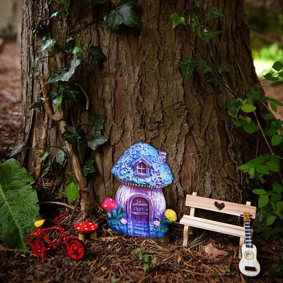 Mini Fairy Door for Tree Garden Outdoor Decor PVC Whimsical Accessory Enchanted Gnome Home DIY Craft Project for Patio Yard Magical Theme