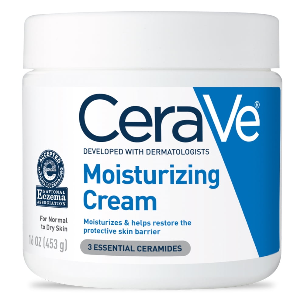 CeraVe Moisturizing Cream, Face and Body Moisturizer, 16 oz - Walmart.com