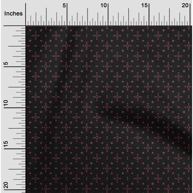 oneOone Georgette Viscose Crimson Red2 Fabric Arrow & Diamond Shape Geometric Craft Projects Decor Fabric Printed By The Yard 42 Inch Wide