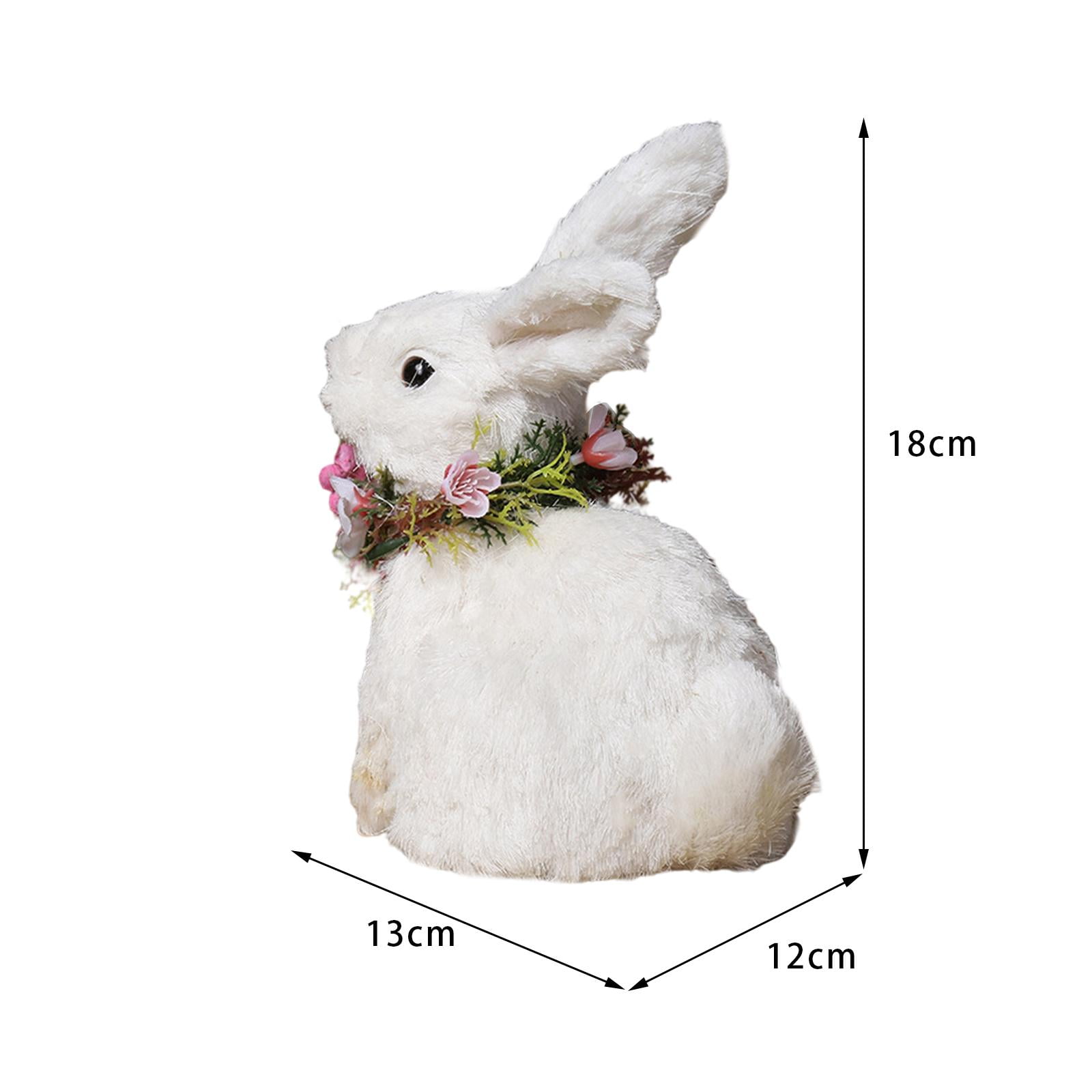 FVDPWYE 2 Pieces Soft Bunny Plush Easter Rabbit, Toys Ornament for Desk Tabletop