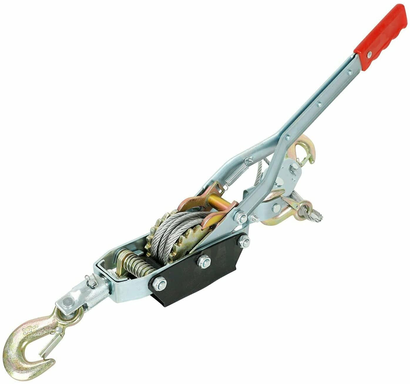 Heavy-Duty Dual Gear Hand Cable Puller Tool,Automotive Hoist Cable Puller 2-Ton Come Along Winch Power Puller 
