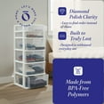 thumbnail image 3 of Homz Plastic 6 Clear Drawer Medium Home Storage Container Tower (2 Pack), 3 of 11