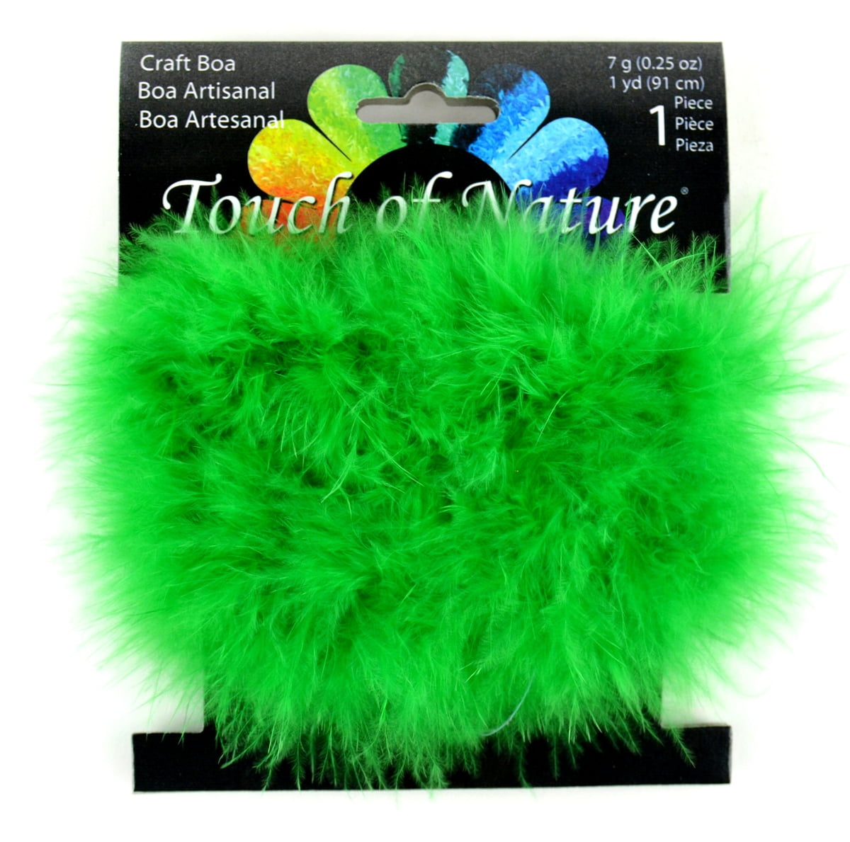 Touch of Nature Green Fluffy Feather Trim Boa 3 Yards Marabou