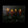 thumbnail image 2 of LED Lighted Flickering Candle Wreath Christmas Canvas Wall Art 12" x 15.75", 2 of 2