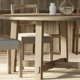 thumbnail image 3 of Maven Lane Mila Contemporary Large Round Circle Wooden Pedestal Dining Table for Modern Kitchen, Bistro, or Card Table in Refined Grey Finish, 3 of 5