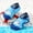 Blue, variant on Girls Quick Drying Water Shoes, Soft Sole Non Beach Sneakers, Aqua Socks Swim Shoes with Easy Strap Closure for Kids 1-9 Years