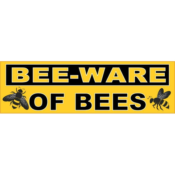 Download 10in X 3in Bee Ware Of Bees Magnet Walmart Com Walmart Com PSD Mockup Templates