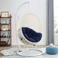 thumbnail image 2 of Swing Lounge Chair, Sunbrella, White Blue Navy, Modern Contemporary Urban Design, Outdoor Patio Balcony Cafe Bistro Garden Furniture Hotel Hospitality, 2 of 8