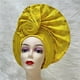 thumbnail image 3 of Aso oke auto gele headtie para mujer, gorra Africana hecha a mano, turbantes trenzados para boda nigeriana, envolturas para la cabeza, 7L0981, 3 of 4