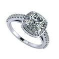 thumbnail image 4 of NANA Jewels 2ct Pure Brilliance Zirconia Halo Engagement Ring-Cushion Cut-April-8, 4 of 7