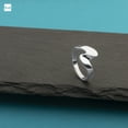 thumbnail image 3 of Amberta Solid 925 Sterling Silver Wave Ring for Women | Ocean Wave Ring Sterling Silver | Silver Wavy Ring | Silver Stackable Rings for Women: Twisted Wave Ring Size 7.5, 3 of 6