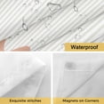 thumbnail image 4 of No Hook Orange Striped Shower Curtain with Snap in Liner Set, Abstract Modern Geometric Stripes Waterproof Fabric Bathroom Curtains with See Through Top Window, Hotel Style Long 72 x 78 Inch, 4 of 9