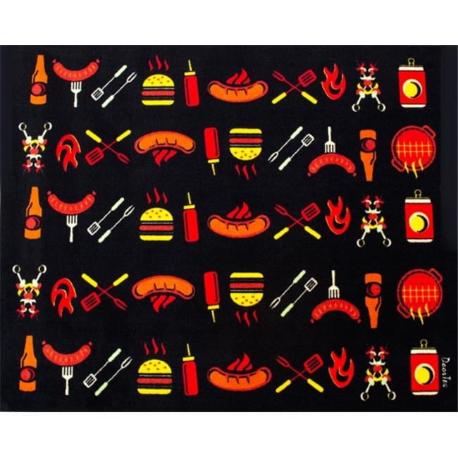 Floortex Doortex Barbeque Mat 39 x 48 in. Cook Rectangular Fire