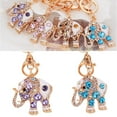 thumbnail image 2 of Naierhg Bling Rhinestone Elephant Keychain Key Ring Handbag Charm Pendant Gift, 2 of 7