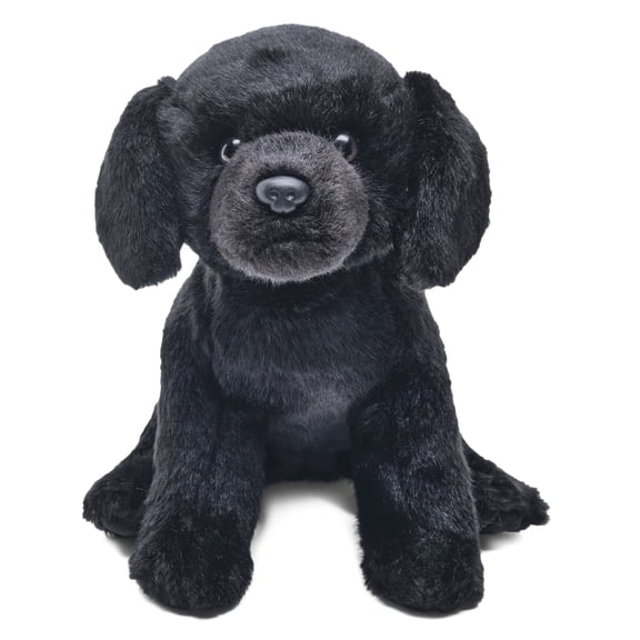 Bearington Black Lab Stuffed Animal - 13-Inch Soft Plush Animal - Durable Lifelike Design & Realistic Dog Toy - Kid-Friendly Gift & Kid Toy - Chase The Labrador, 13 in