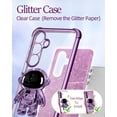 thumbnail image 4 of for Samsung Galaxy A25 5G Phone Case Women Girls Cute Astronaut Glitter Sparkly Girly Cover with 6D Astronaut Hidden Stand Kickstand Design Sparkle Bling Cases for Samsung A25 5G 6.5'' Purple, 4 of 11